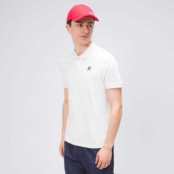 Koszulka polo męska FILA POLO OPPI ss22spm324100 kolor biały