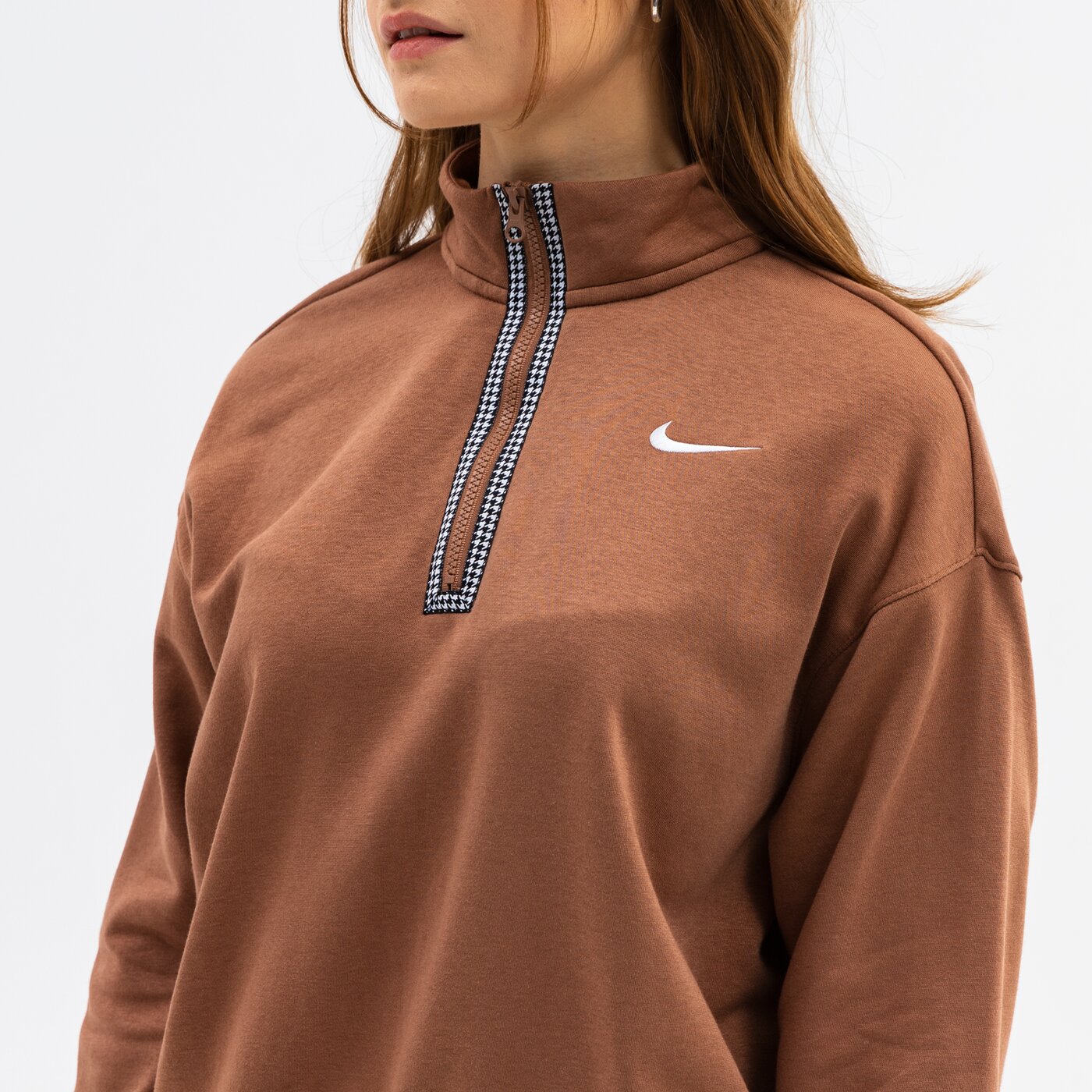 Bluza damska NIKE BLUZA W NSW ICN CLSH FLC GX HZ LS T dd5031-256 kolor brązowy