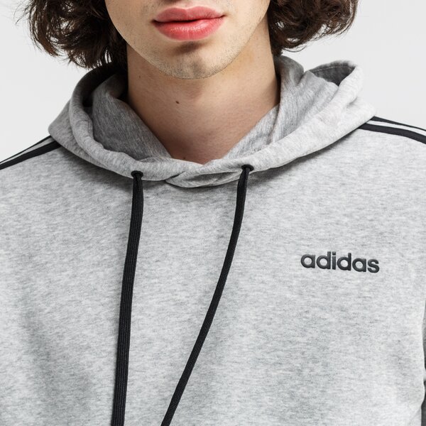 Bluza męska ADIDAS BLUZA Z KAPTUREM E 3S PO FT dq3091 kolor szary