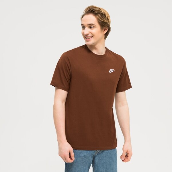Koszulka męska NIKE T-SHIRT SPORTSWEAR CLUB ar4997-259 kolor brązowy
