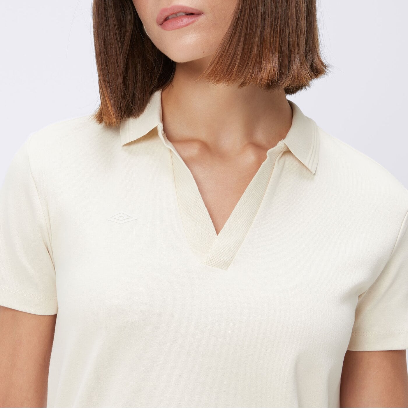 Koszulka polo damska UMBRO POLO ESS ul125pod02004 kolor beżowy