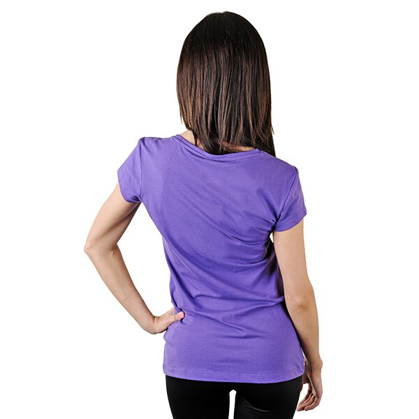 Koszulka damska ADIDAS T-SHIRT SLOGAN TEE o03190 kolor fioletowy
