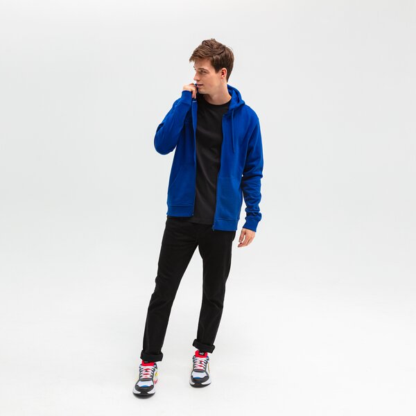 Bluza męska UMBRO BLUZA ROZPINANA Z KAPTUREM GALLO II ul321blm90002 kolor niebieski