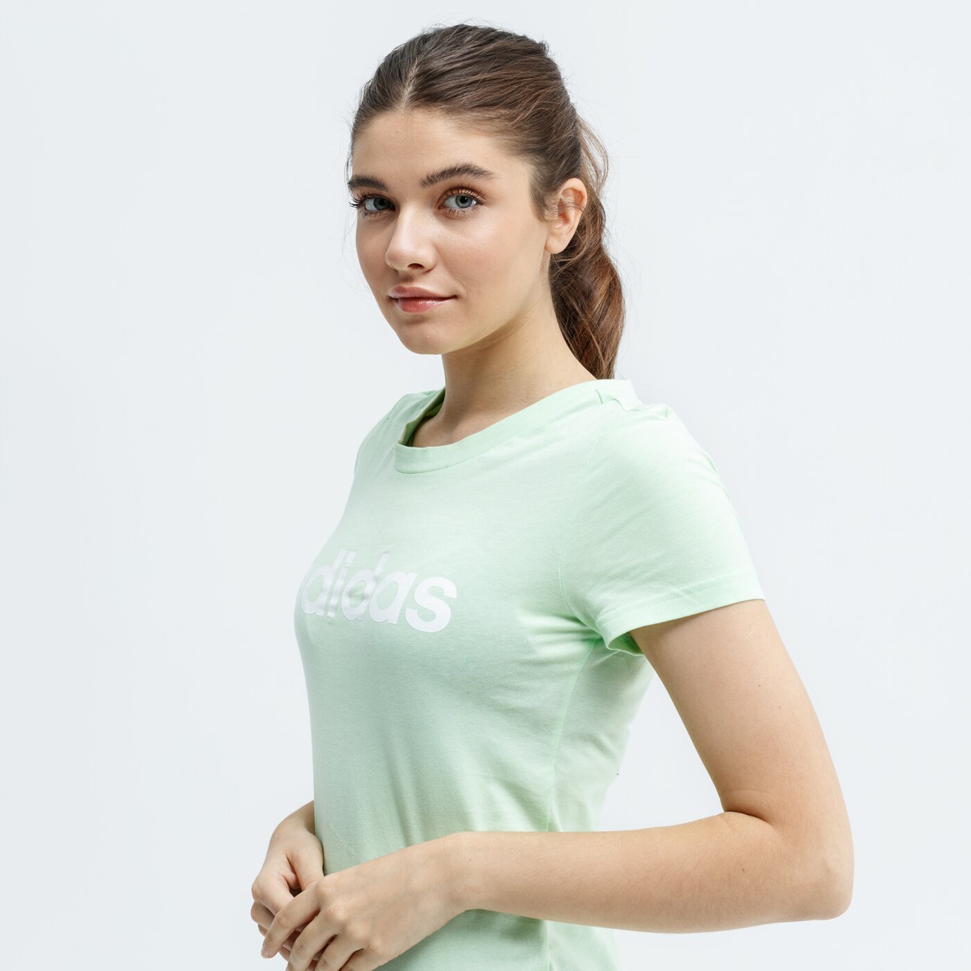 Koszulka damska ADIDAS T-SHIRT SS W E LIN SLIM T fj5389 kolor zielony