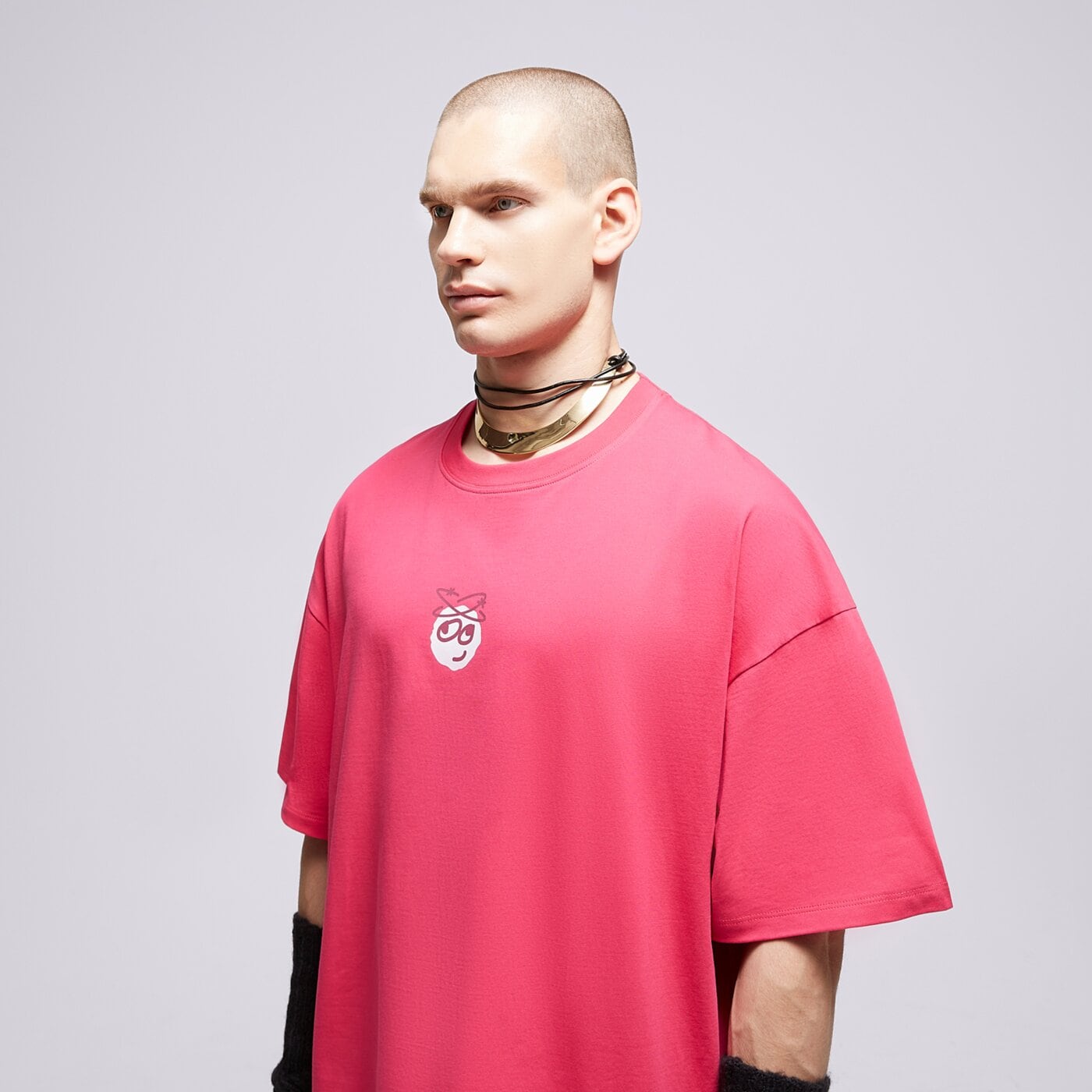 S.NOW JOB SIZEER T SHIRT "NOT MY DAY"-MAGENTA si323tsu54001 kolor różowy