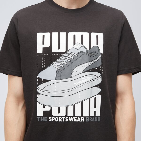 Koszulka męska PUMA T-SHIRT SS GRAPHICS SNEAKER 677186 01 kolor czarny