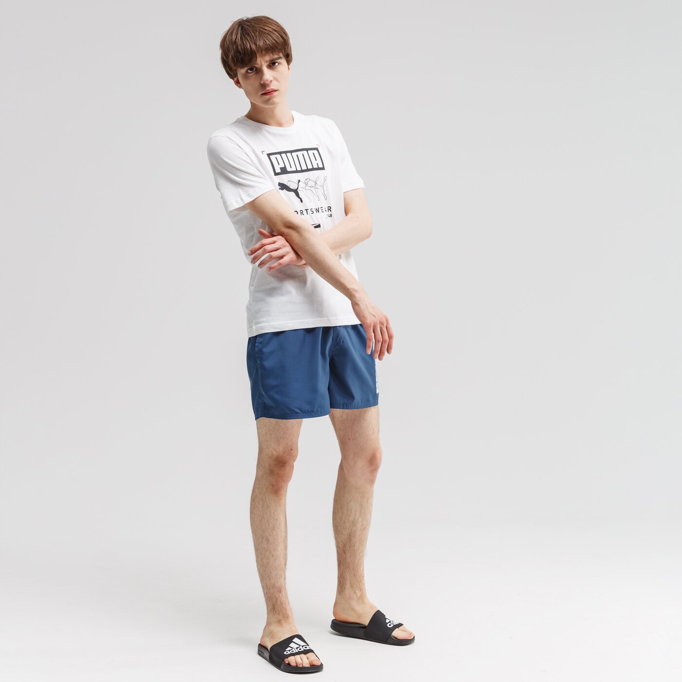 Koszulka męska PUMA T-SHIRT BOX PUMA 581908 02 kolor biały