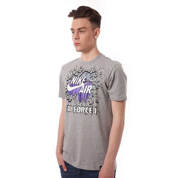 Koszulka męska NIKE T-SHIRT AF1 LOGO TEE 611354063 kolor szary