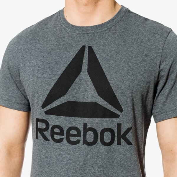 Koszulka męska REEBOK T-SHIRT SS STACKED LOGO cf3905 kolor szary