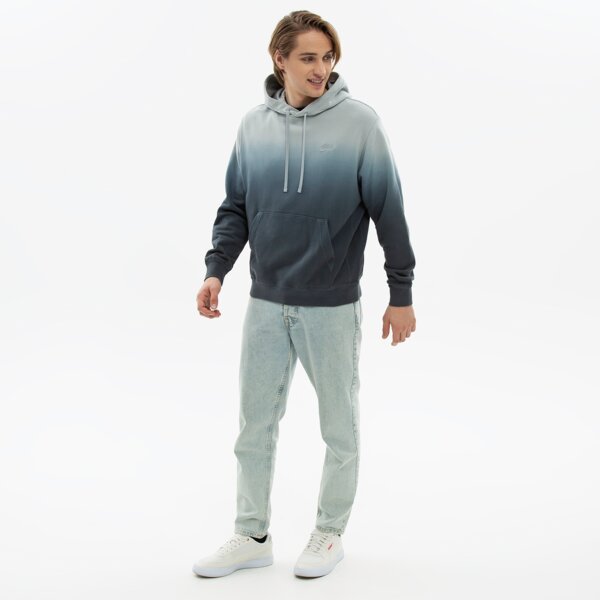 Bluza męska NIKE BLUZA M NK CLUB+ FT PO HD DIP DYE dq4621-070 kolor szary