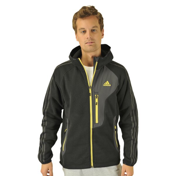 Bluza męska ADIDAS POLAR TS RIB FL J v11100 kolor czarny