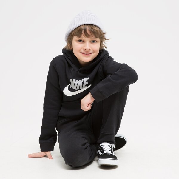 Bluza dziecięca NIKE BLUZA Z KAPTUREM SPORTSWEAR BOY cj7861-011 kolor czarny