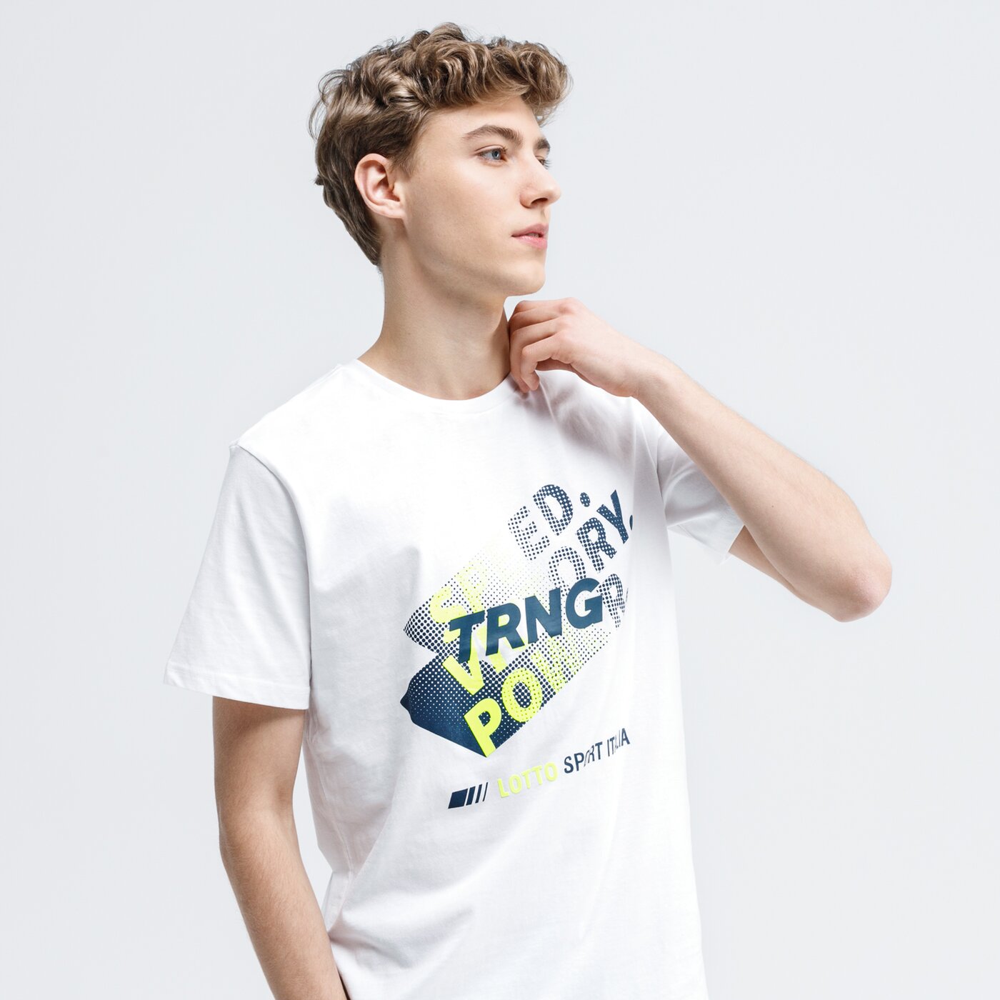 Koszulka męska LOTTO T-SHIRT OLUVO lo120tsm12003 kolor biały