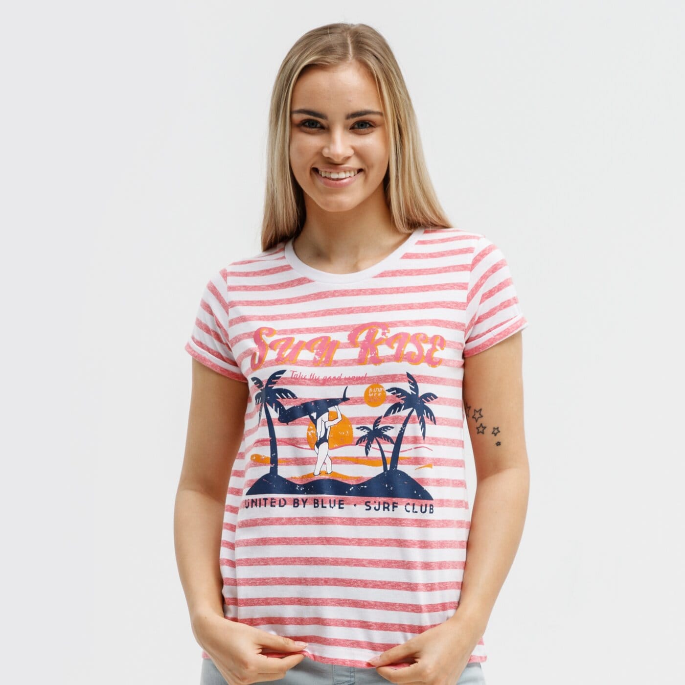 Koszulka damska UP8 T-SHIRT LUNA up121tsd21001 kolor różowy