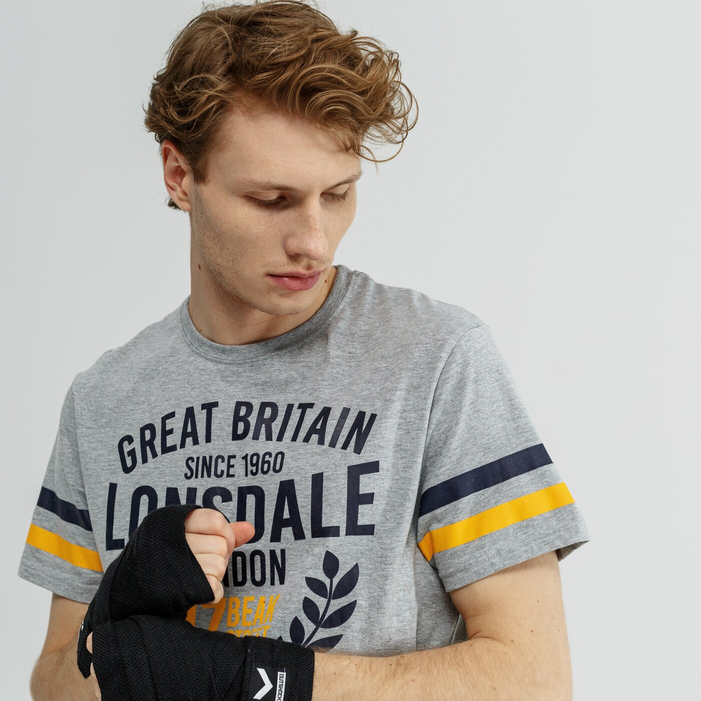 Koszulka męska LONSDALE T-SHIRT SS DOLLAND 1139161004 kolor szary