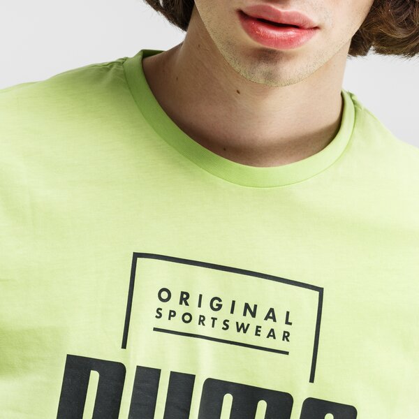 Koszulka męska PUMA T-SHIRT BOX PUMA 584505 34 kolor zielony