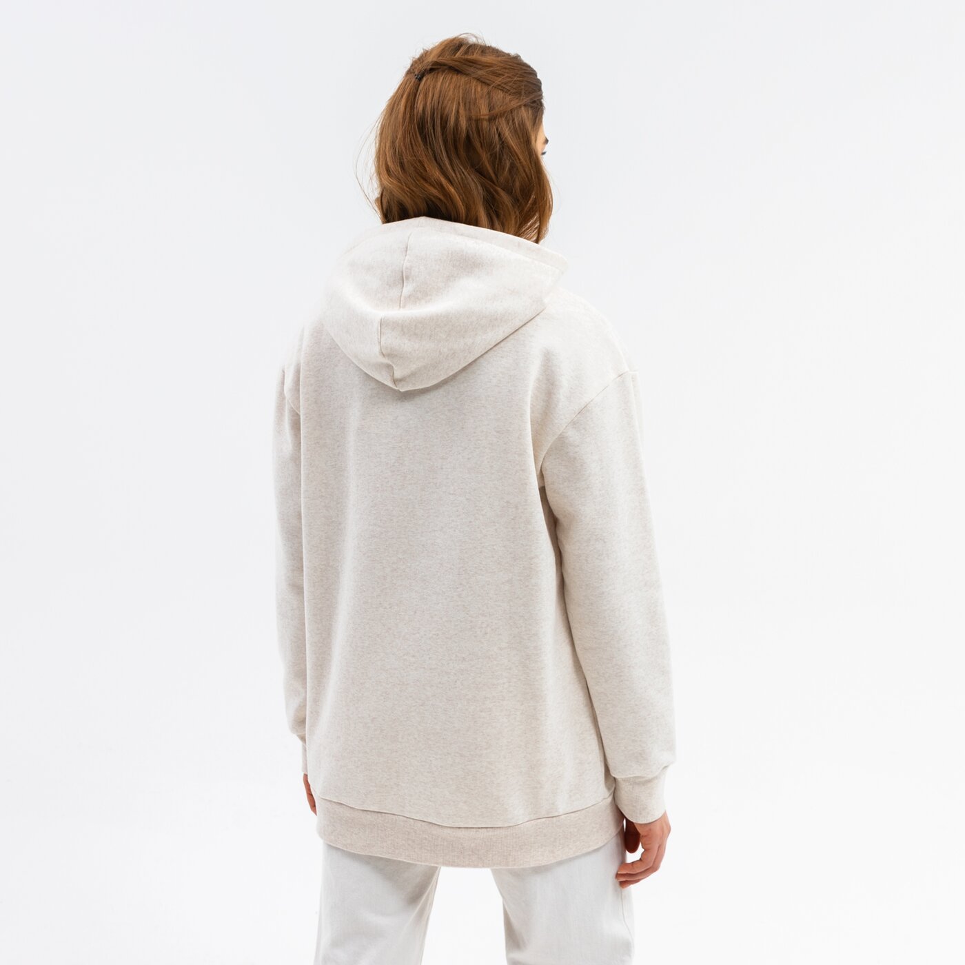 Bluza damska ADIDAS BLUZA Z KAPTUREM W LIN OV FL HD h10184 kolor beżowy