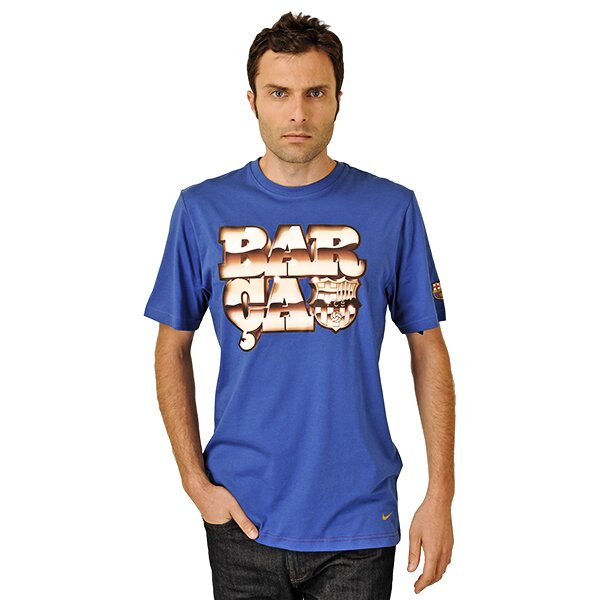 Koszulka męska NIKE T-SHIRT FCB CORE TEE 419896486 kolor niebieski