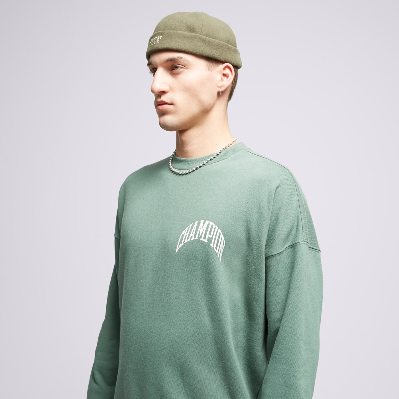 Bluza męska CHAMPION BLUZA CREWNECK SWEATSHIRT 218517gs506 kolor zielony