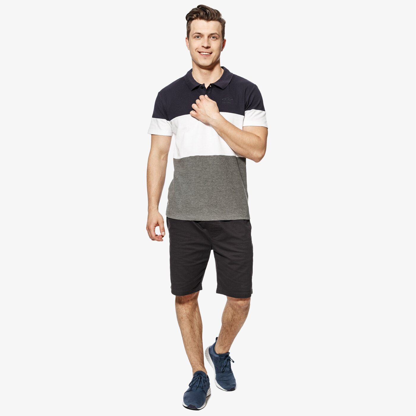 Koszulka polo męska UMBRO POLO BRUCE ul18pom05002 kolor czarny