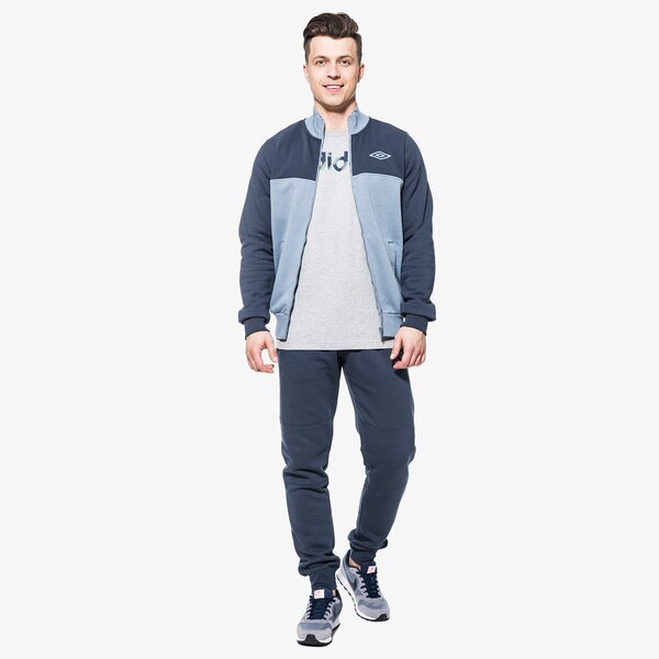 Bluza męska UMBRO BLUZA FLEECE ZIP THROUGH 65152ugkr kolor granatowy