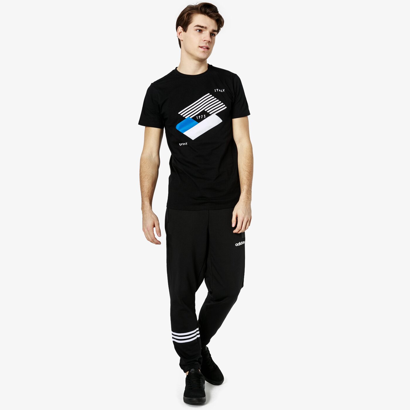 Koszulka męska LOTTO T-SHIRT SS FABRIANO lo19tsm23002 kolor czarny