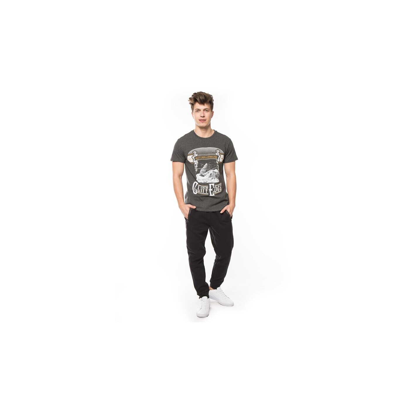 Koszulka męska FEEWEAR T-SHIRT GUTEK fw16tsm57001 kolor szary