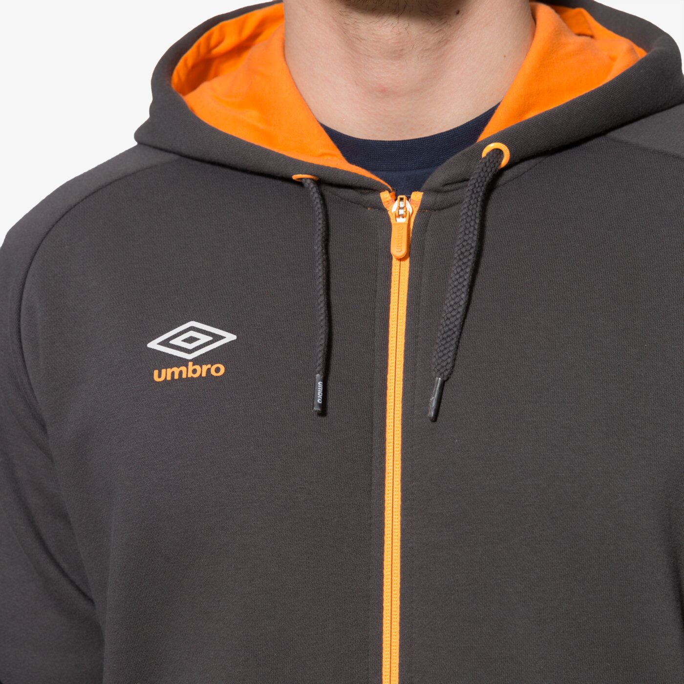 Bluza męska UMBRO BLUZA ZIP THRU FLEECE 64553ues2 kolor szary