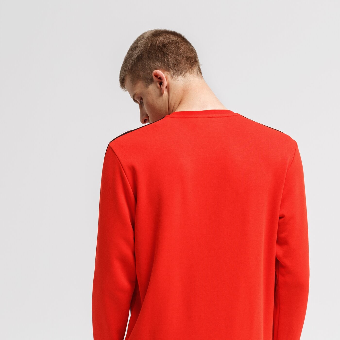 Bluza męska ADIDAS BLUZA E 3S CREW FT du0488 kolor czerwony