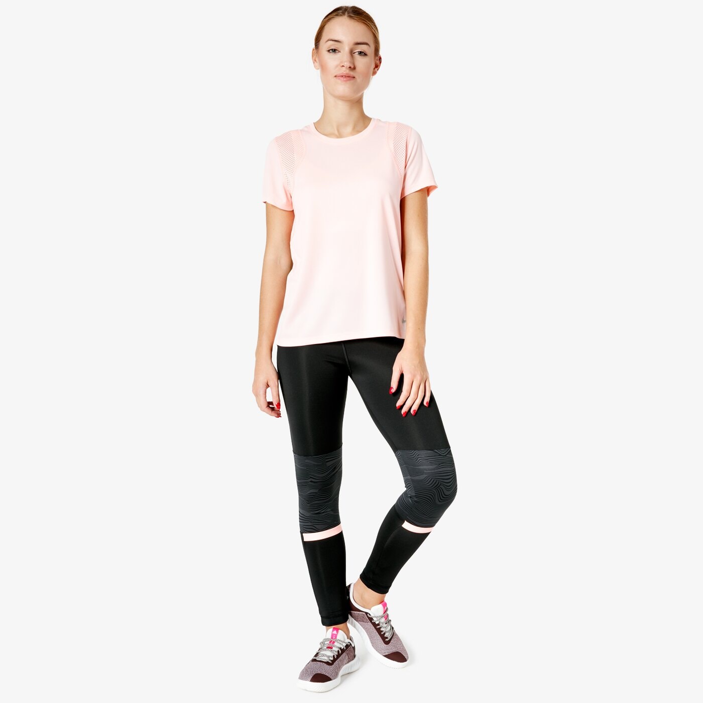 Koszulka damska NIKE T-SHIRT SS RUN TOP SS 890353646 kolor różowy