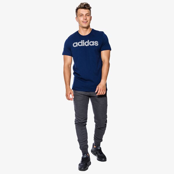 Koszulka męska ADIDAS T-SHIRT LINEAR KNITTED cd9274 kolor granatowy