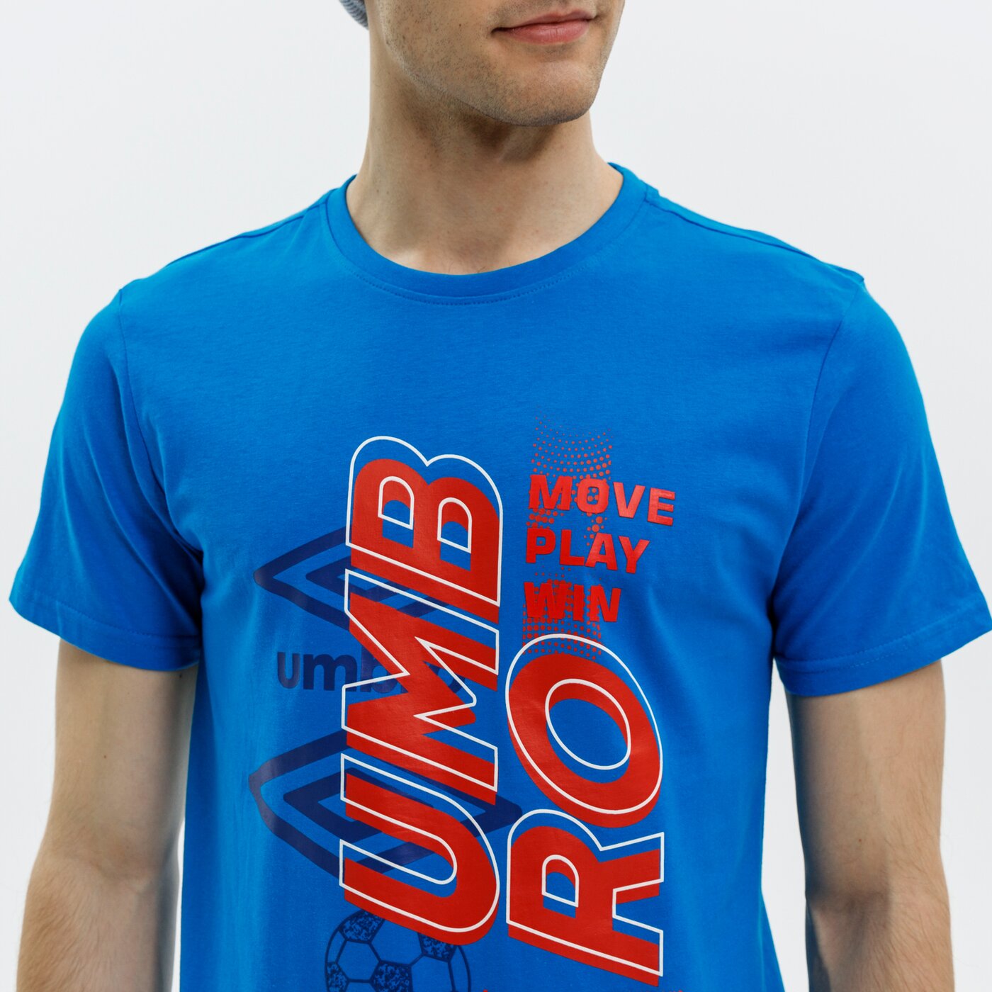 Koszulka męska UMBRO T-SHIRT ATADO ul321tsm15003 kolor niebieski