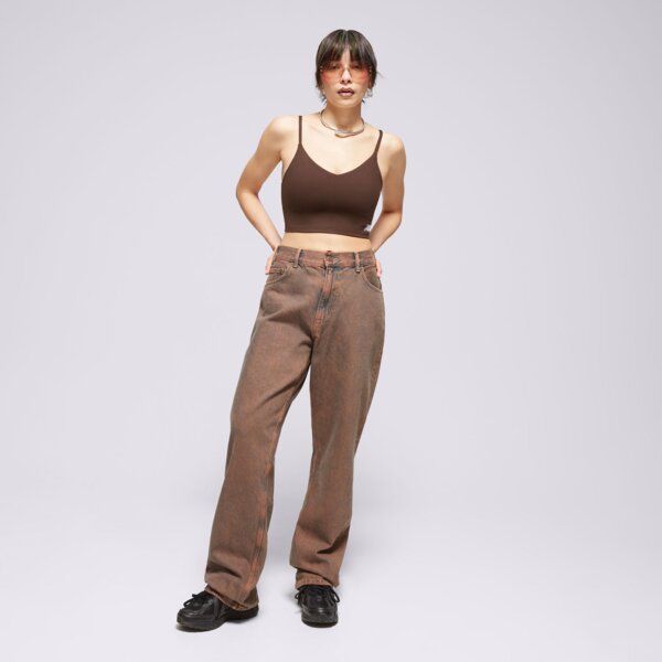 Top damski NEW BALANCE TOP LINEAR HERITAGE SOFT BRA wb41030kcf kolor brązowy