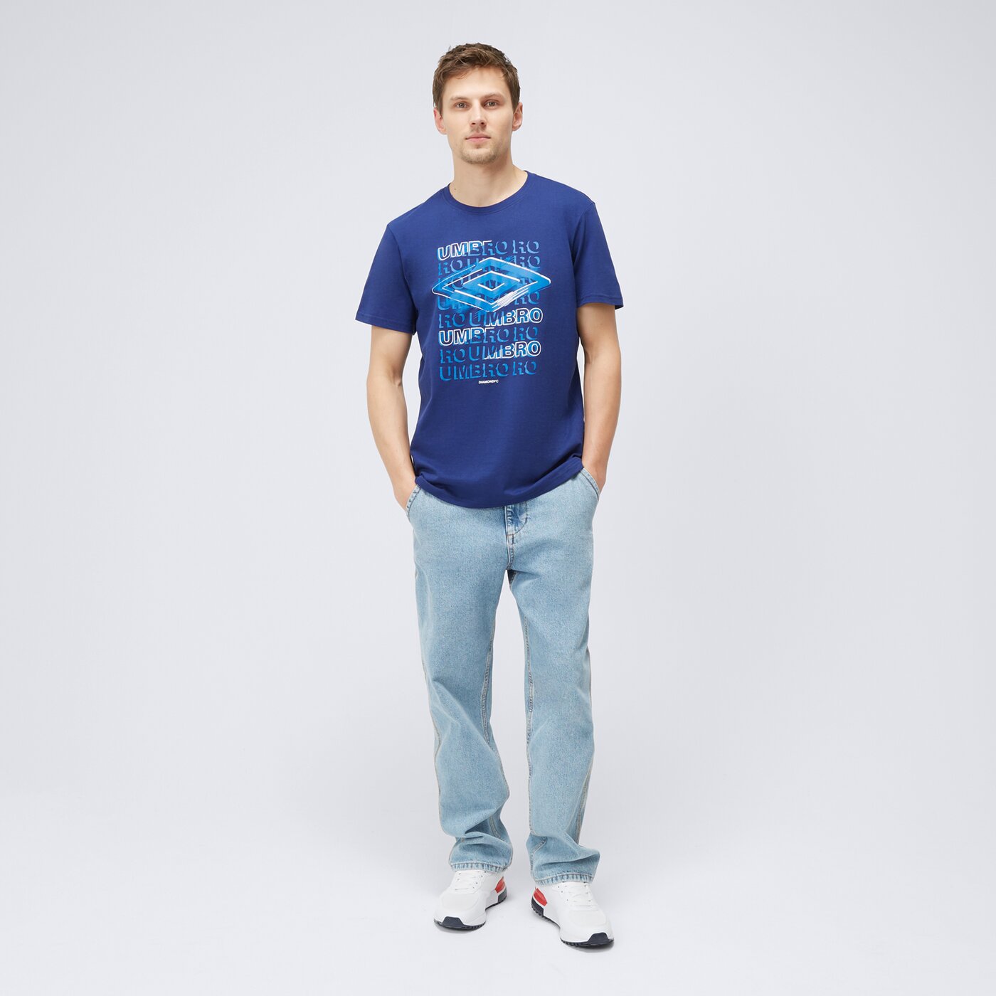 Koszulka męska UMBRO T-SHIRT KENWELL ul323tsm16001 kolor niebieski