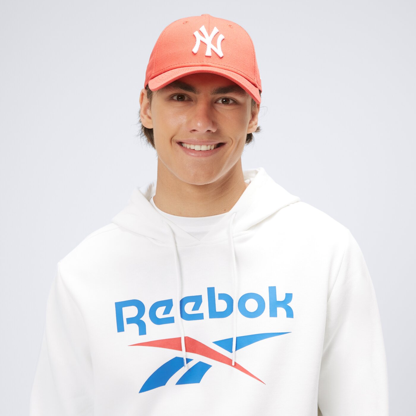 Bluza męska REEBOK BLUZA Z KAPTUREM RI FLC BIG LOGO h54805 kolor biały