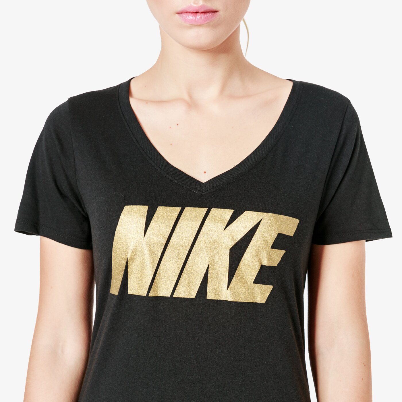 Koszulka damska NIKE T-SHIRT SS MTLC BLOCK 923330-010 kolor czarny