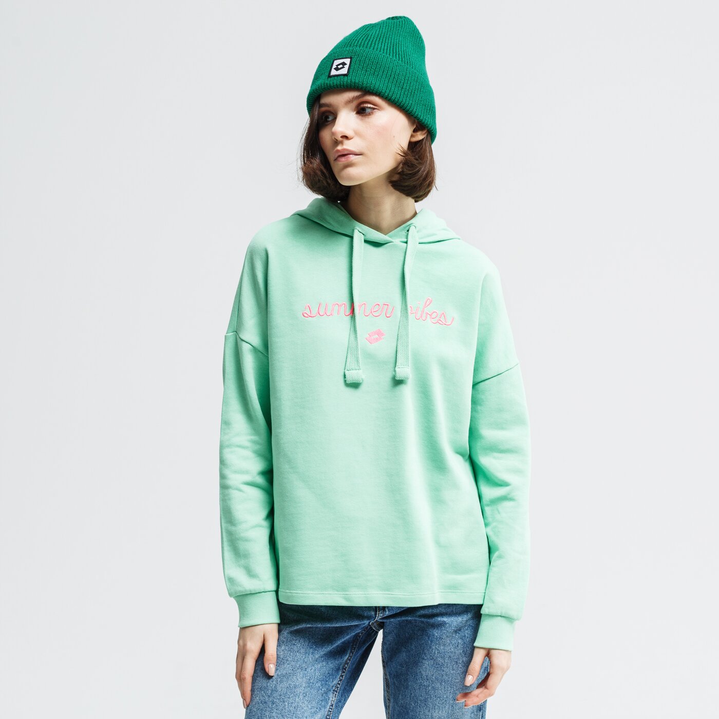 Bluza damska LOTTO BLUZA Z KAPTUREM PABLA lo120bld10001 kolor zielony