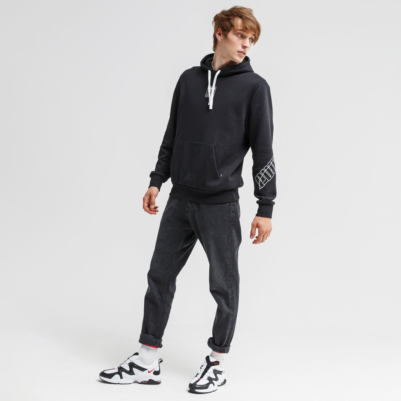 Bluza męska PUMA BLUZA Z KAPTUREM REBEL FL 583494 01 kolor czarny