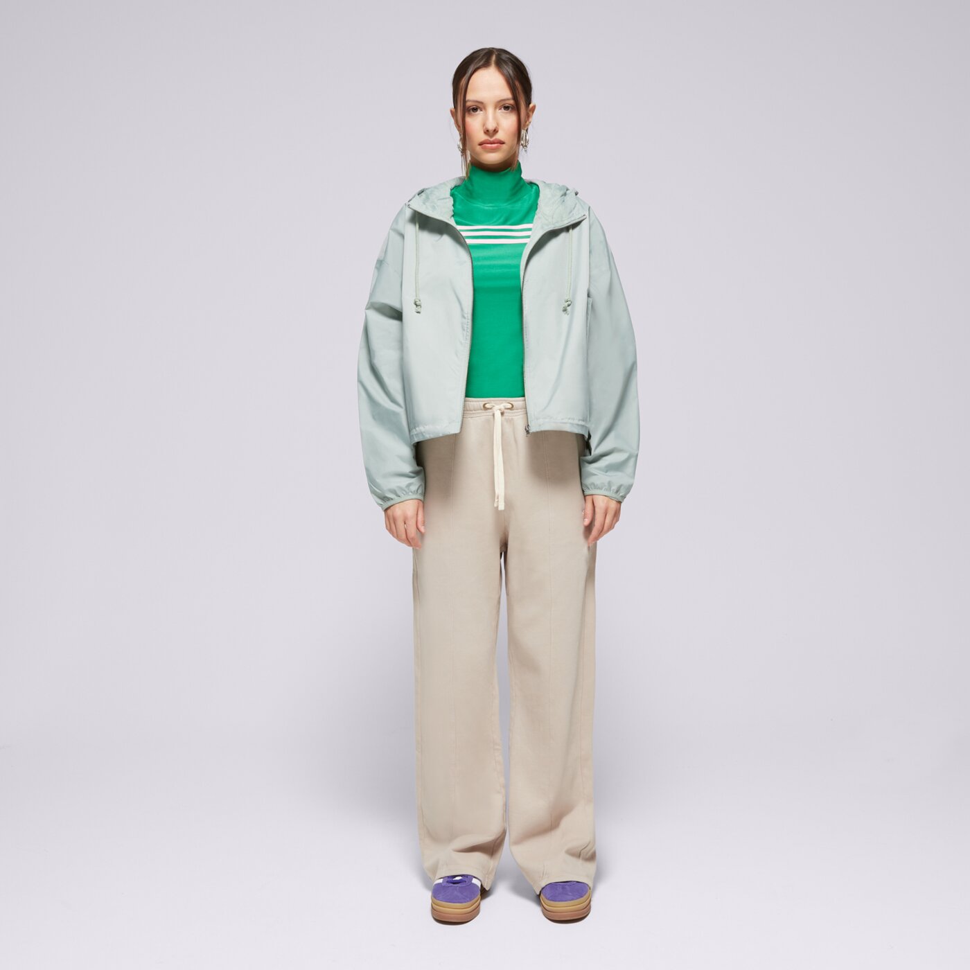 Spodnie dresowe damskie CHAMPION SPODNIE WIDE LEG PANTS 117638ms016 kolor beżowy