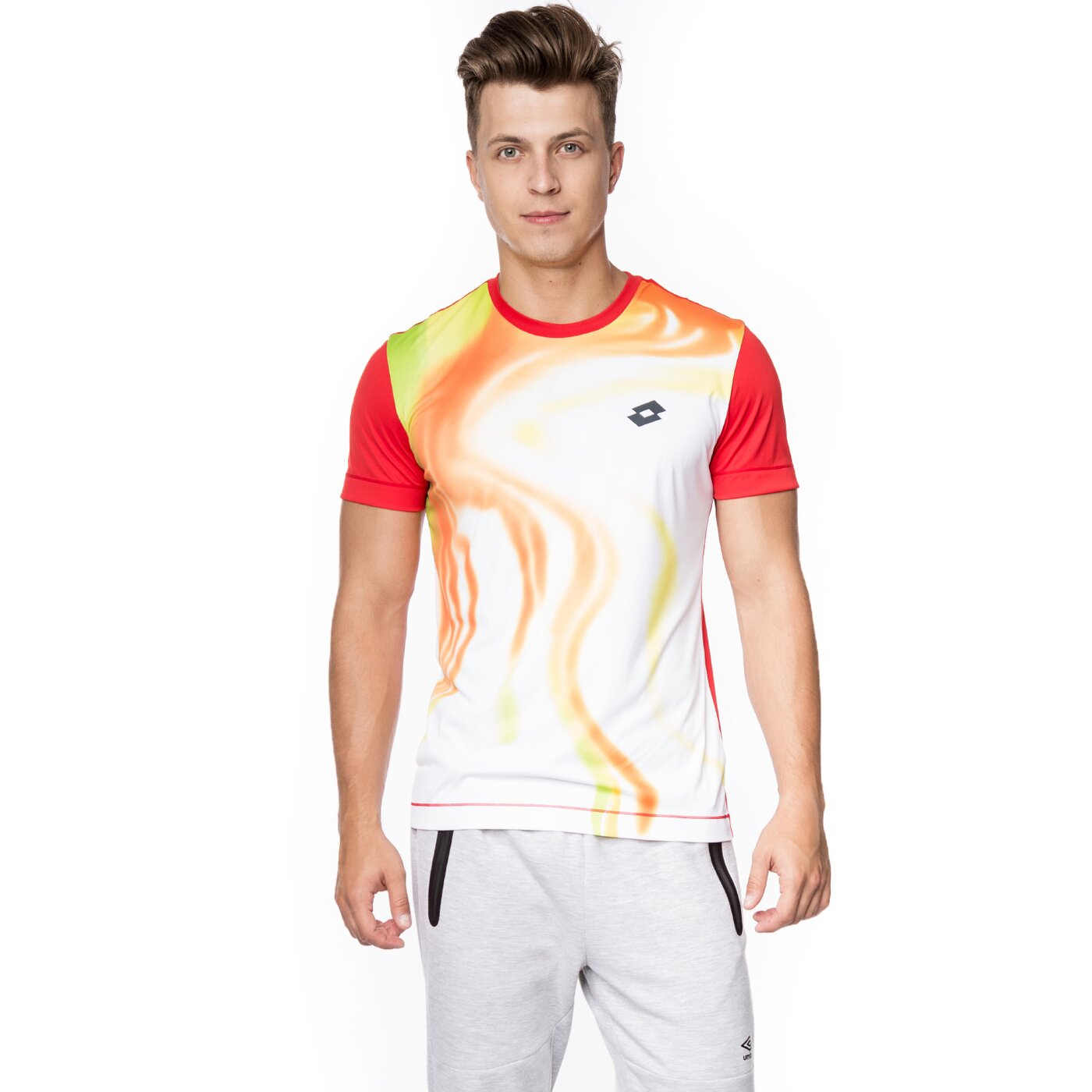 Koszulka męska LOTTO T-SHIRT BLEND r1356 kolor czerwony