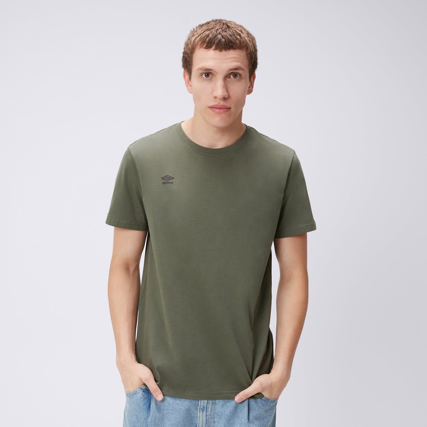 Koszulka męska UMBRO T-SHIRT UMBRO MARLON ul325tsm90006 kolor khaki