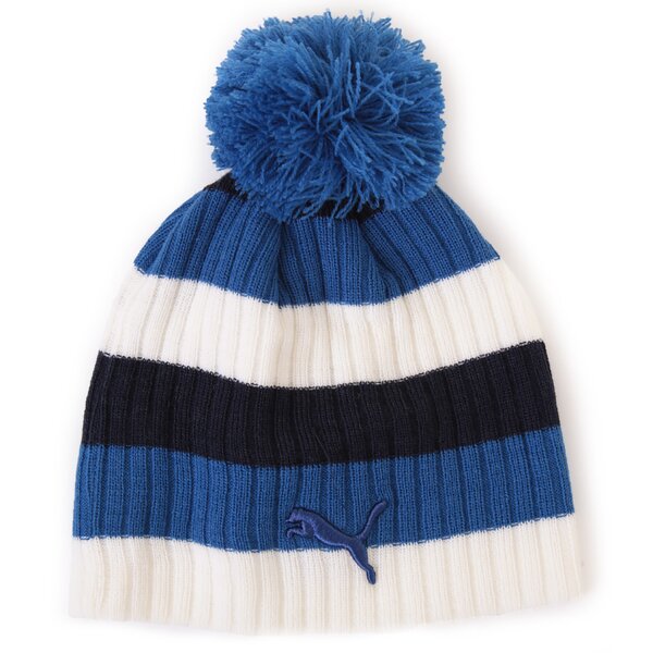 Czapka zimowa damska PUMA CZAPKA KIDS STRIPE 84340803 kolor niebieski