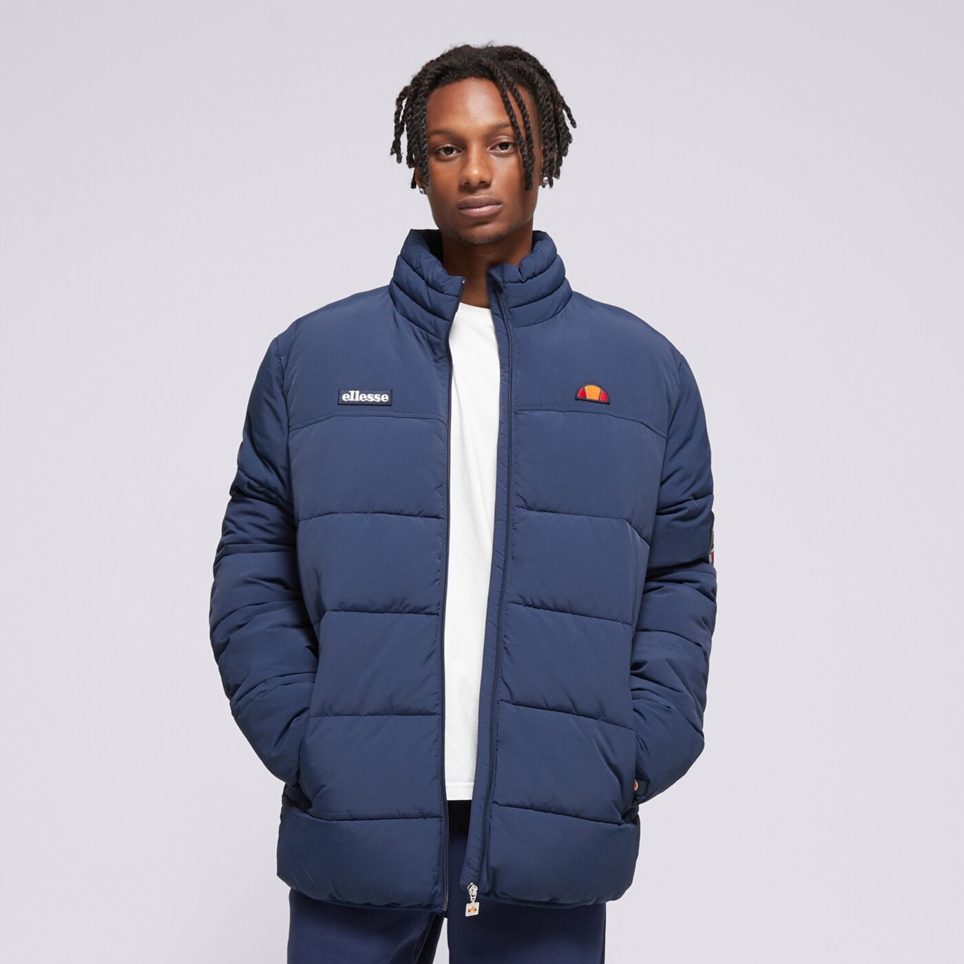 Kurtka zimowa męska ELLESSE KURTKA PUCHOWA NEBULA PADDED JACKET NAVY shr12789429 kolor granatowy