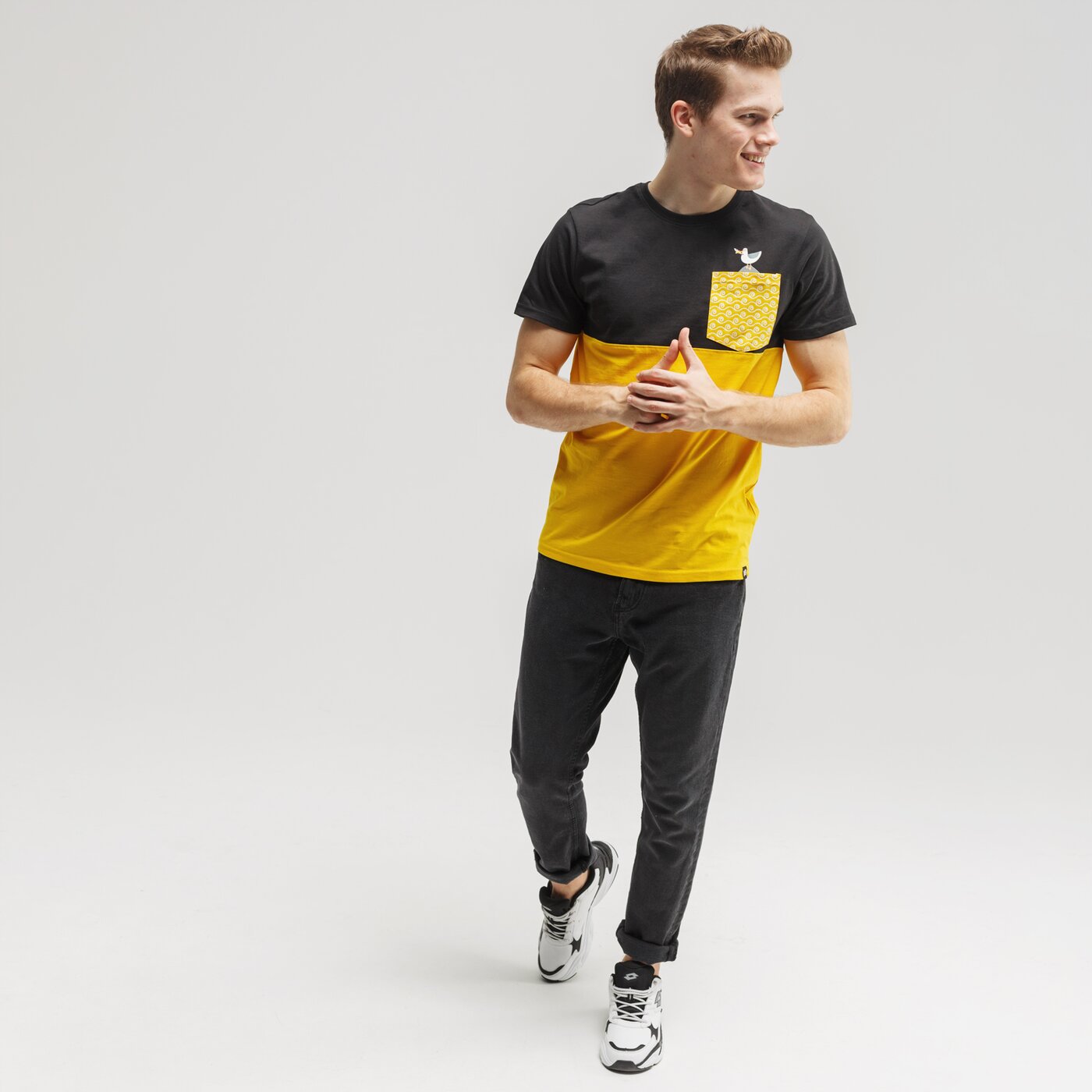 Koszulka męska UP8 T-SHIRT DABBY up120tsm21001 kolor żółty