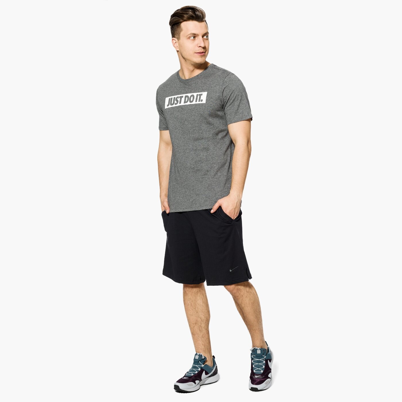 Koszulka męska NIKE T-SHIRT SS M NSW JDI 891875-071 kolor szary