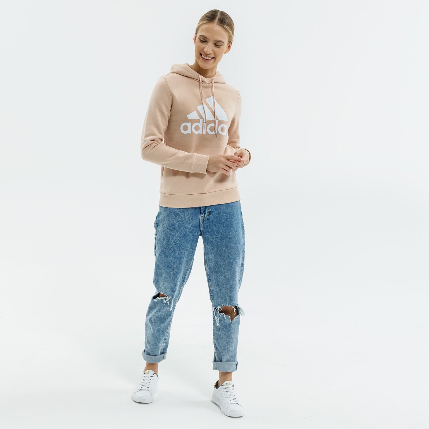 Bluza damska ADIDAS BLUZA Z KAPTUREM W 3S T h07891 kolor beżowy