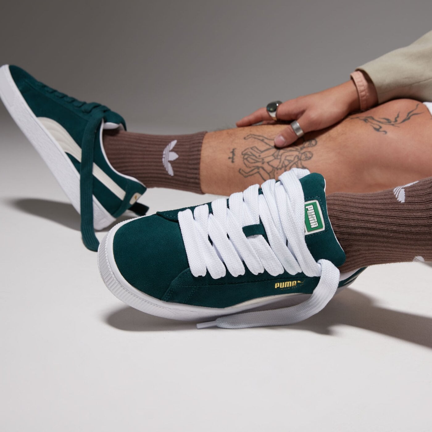 Buty sportowe męskie PUMA SUEDE XL  39520521 kolor zielony