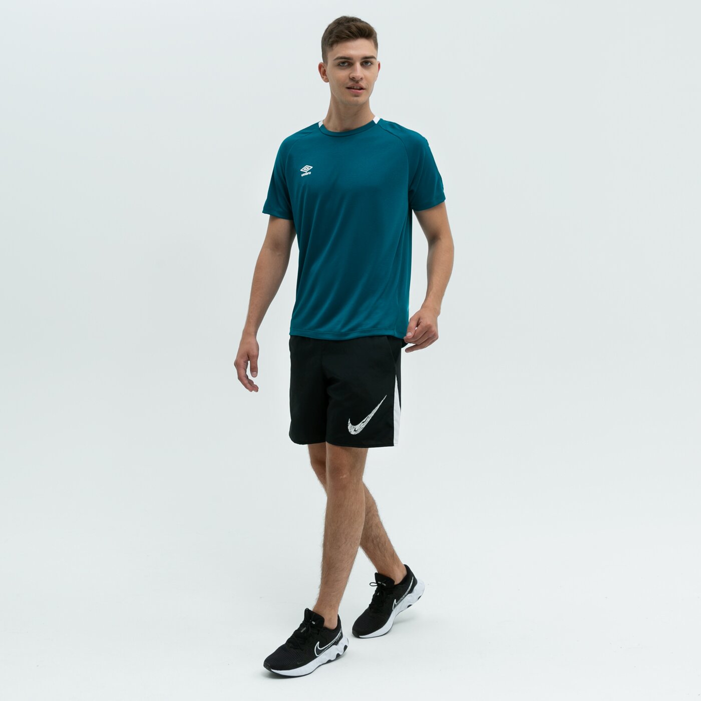 Koszulka męska UMBRO T-SHIRT FW CREW TRAINING JERSEY 65856u-fan kolor niebieski