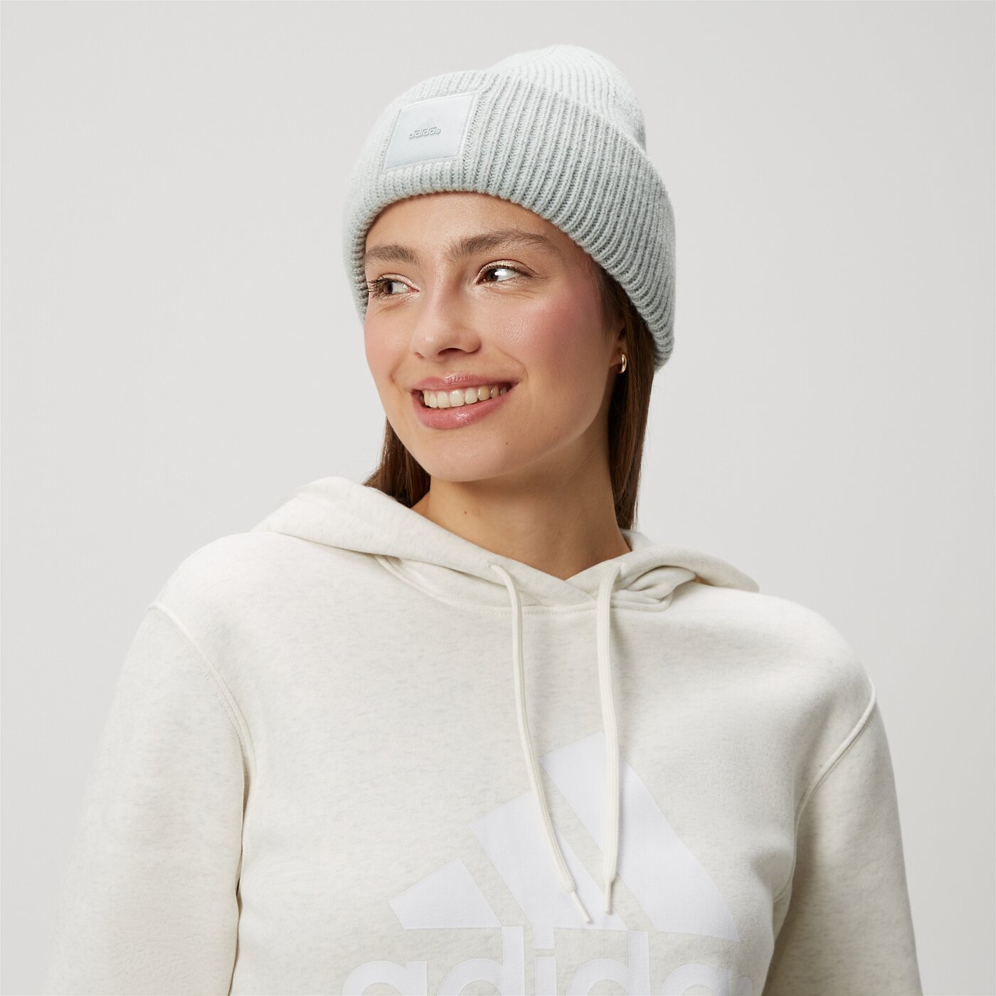 Czapka zimowa damska ADIDAS CZAPKA ZIMOWA WID CUFF BEANIE ii3547 kolor szary