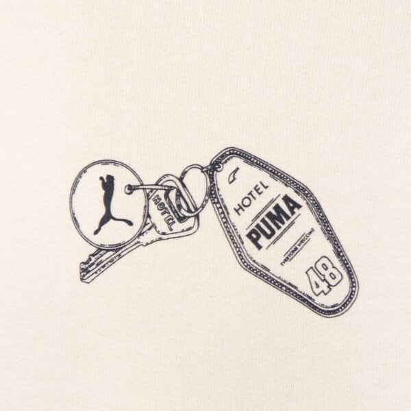 Bluza męska PUMA BLUZA Z KAPTUREM GRAPHICS PUMA HOTEL HOODIE TR 629640 87 kolor biały